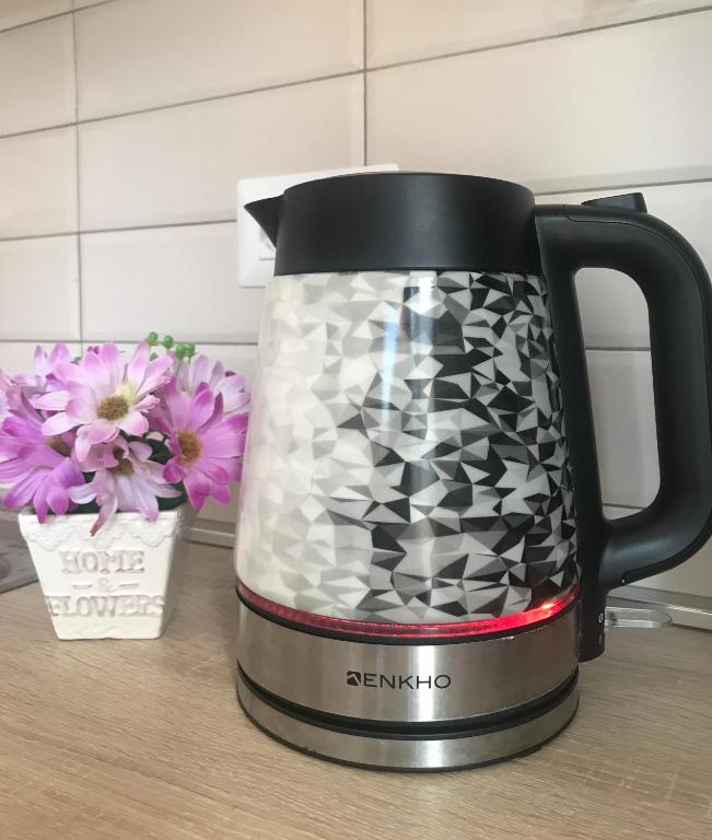 Coffee and tea making facilities at Lovely Little Apartment in Via Aurelia