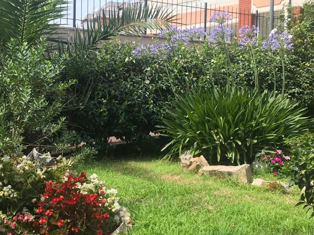 A garden outside Lovely Little Apartment in Via Aurelia