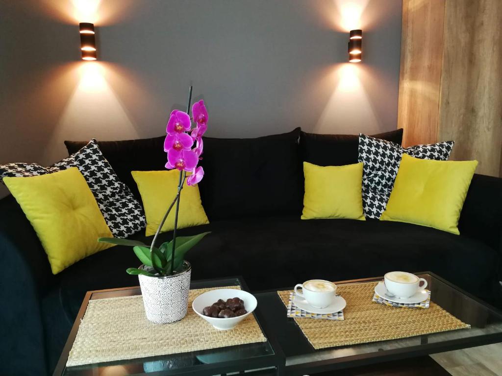 Posezení v ubytování Coral SPA Apartament Pięć Mórz