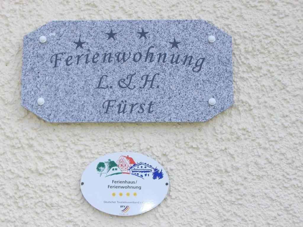 Certifikát, hodnocení, plakát nebo jiný dokument vystavený v ubytování Ferienwohnung Fürst