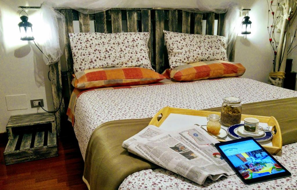 Postel nebo postele na pokoji v ubytování Vistazzurra B&B