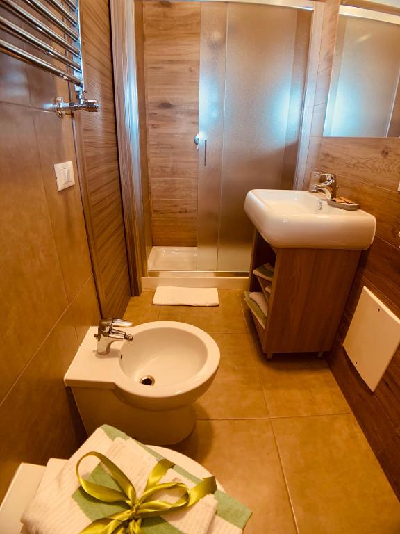 Koupelna v ubytování Hotel Smeraldo