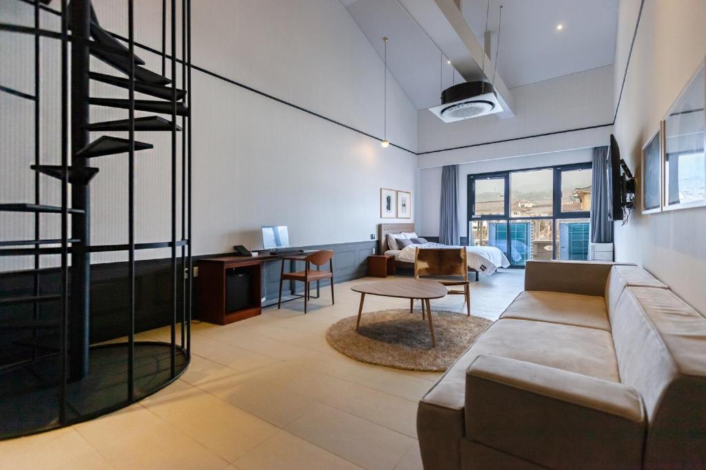 Posezení v ubytování Brown Dot Hotel Gyeongju