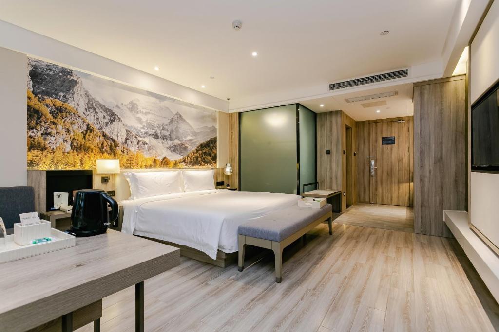 Postel nebo postele na pokoji v ubytování Atour Hotel Chengdu Shuangliu International Airport