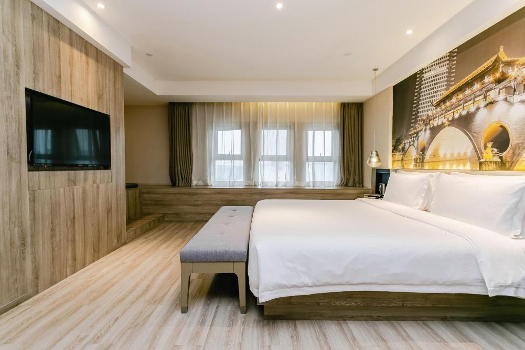 Postel nebo postele na pokoji v ubytování Atour Hotel Chengdu Shuangliu International Airport