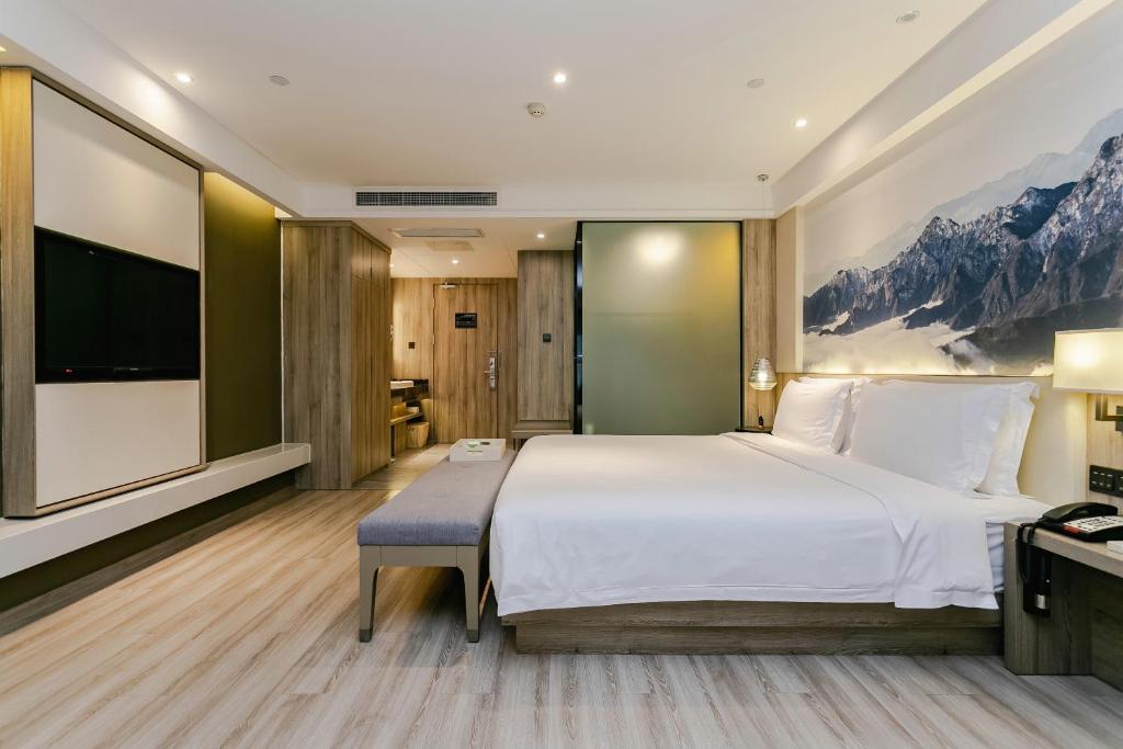 Postel nebo postele na pokoji v ubytování Atour Hotel Chengdu Shuangliu International Airport