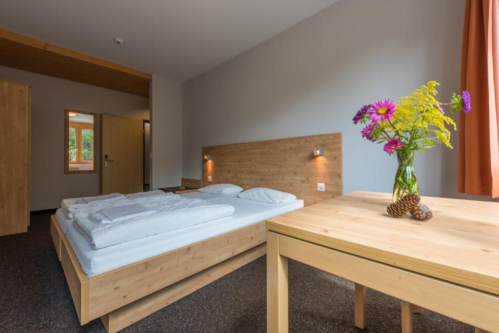 Ski-to-door Sport Resort Fiesch - Fiescher Hostel - Camera Doppia Economy Con Bagno Condiviso