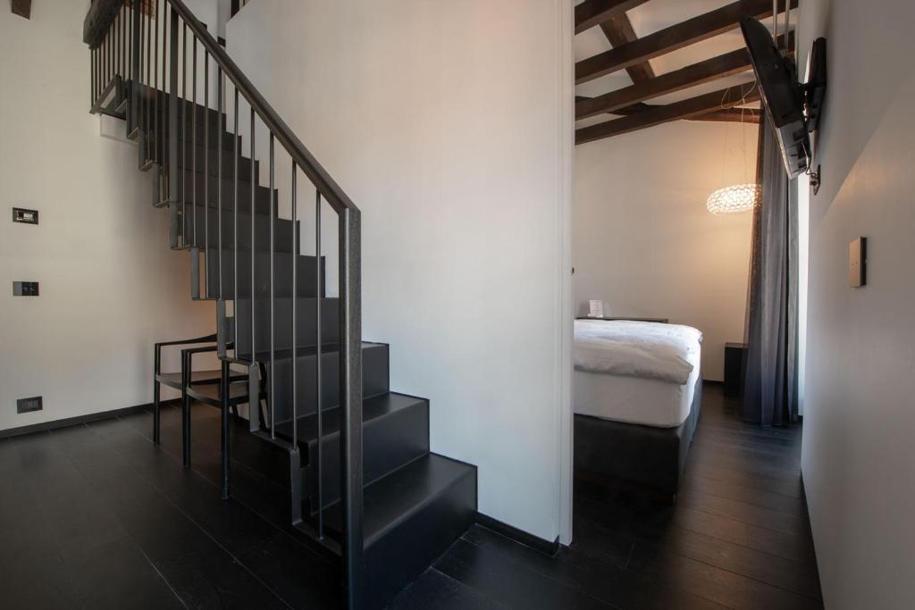 Vuode tai vuoteita majoituspaikassa Hotel Gabbani