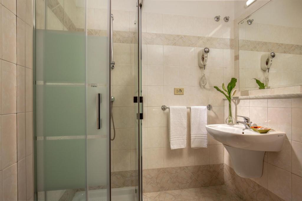 Koupelna v ubytování Hotel Dorica