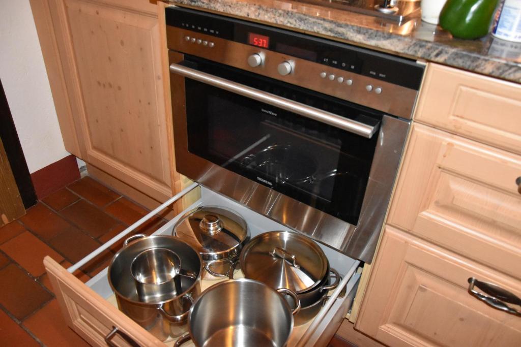 Kuchyň nebo kuchyňský kout v ubytování Apartment Julia Nassfeld