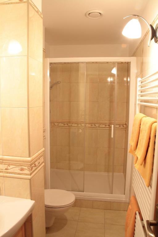 Koupelna v ubytování Hotel Lipa