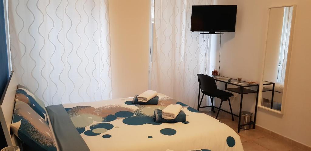 TV a/nebo společenská místnost v ubytování B&B SUPERFAST