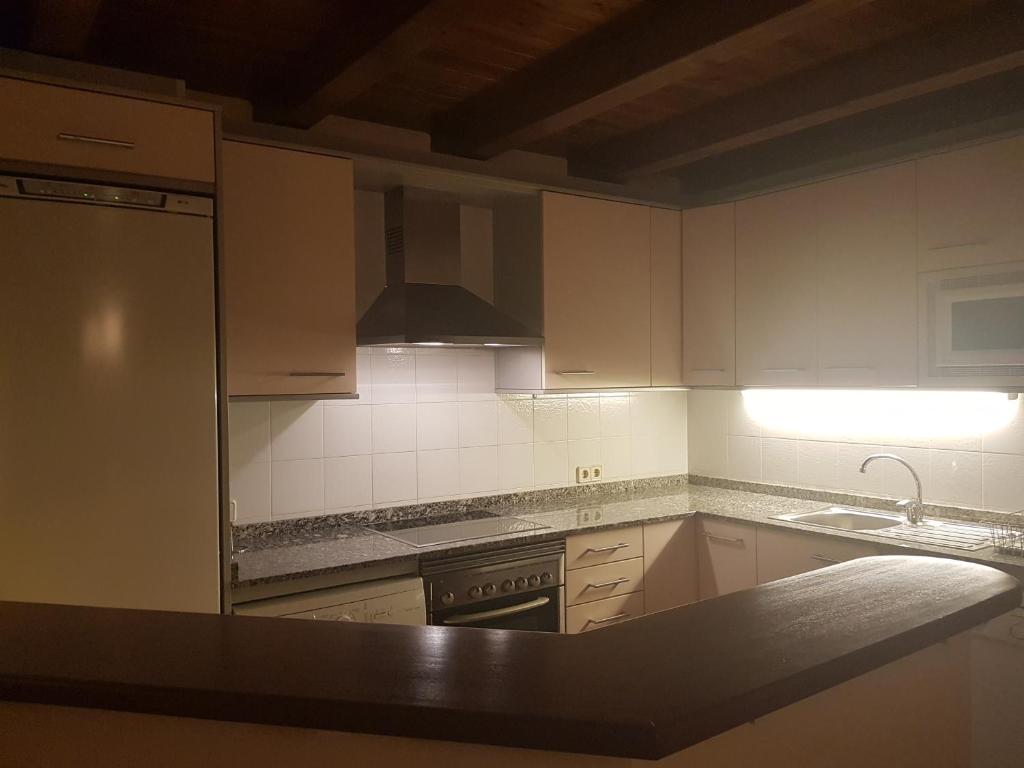 Kuchyň nebo kuchyňský kout v ubytování Apartamento salardu