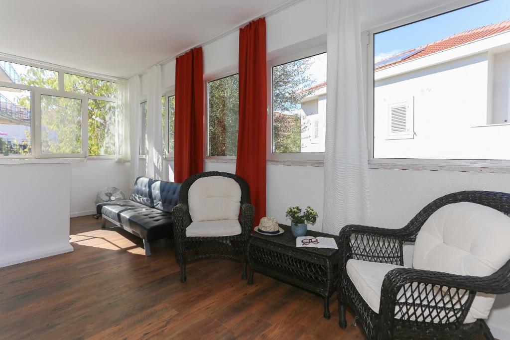Posezení v ubytování Casa Zorana-Alba Apartments
