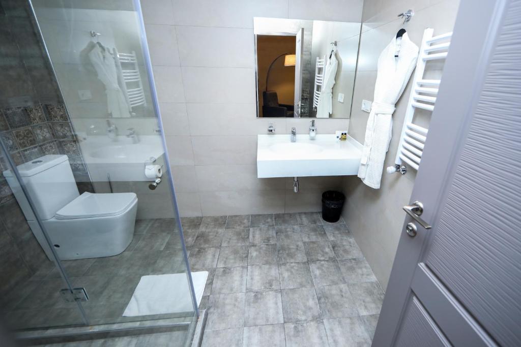 Koupelna v ubytování A Hotel Yerevan