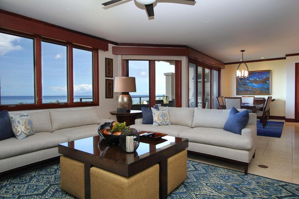 Posezení v ubytování Wailea Beach Villas