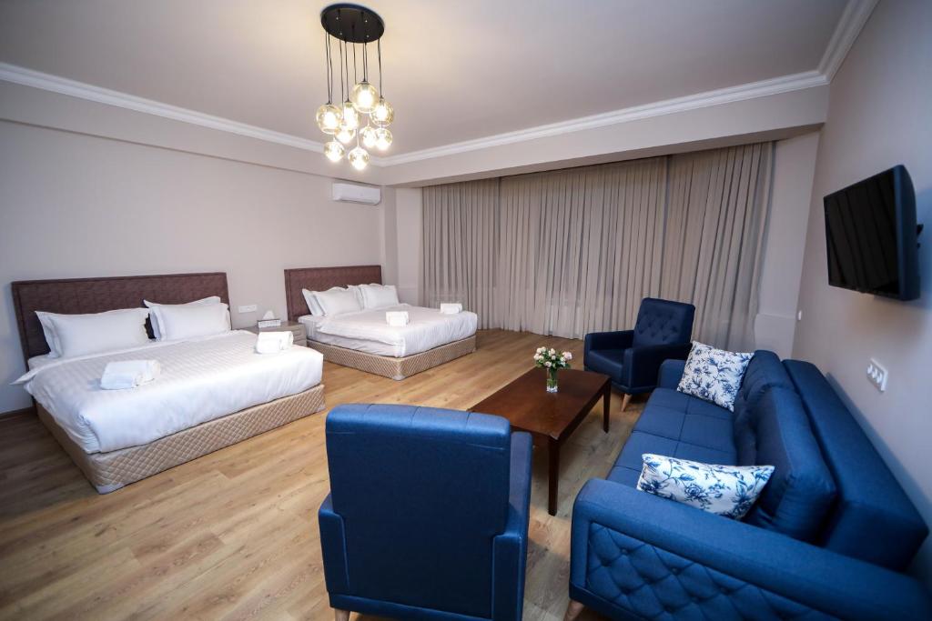 Posezení v ubytování Teryan Pushkin Apart Hotel