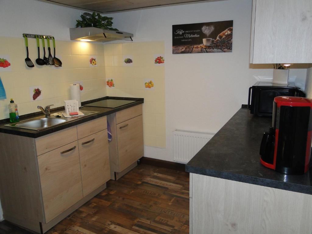 Kuchyň nebo kuchyňský kout v ubytování Haus Angermann