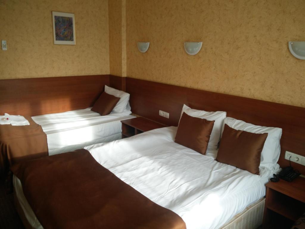 Postel nebo postele na pokoji v ubytování Slavyanska Beseda Hotel