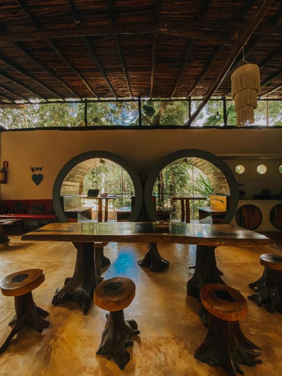 Restaurace v ubytování Tubo Tulum Hostel