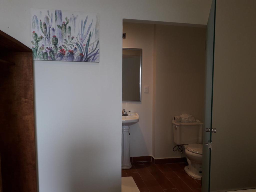 Koupelna v ubytování Hotel Purisima Concepción