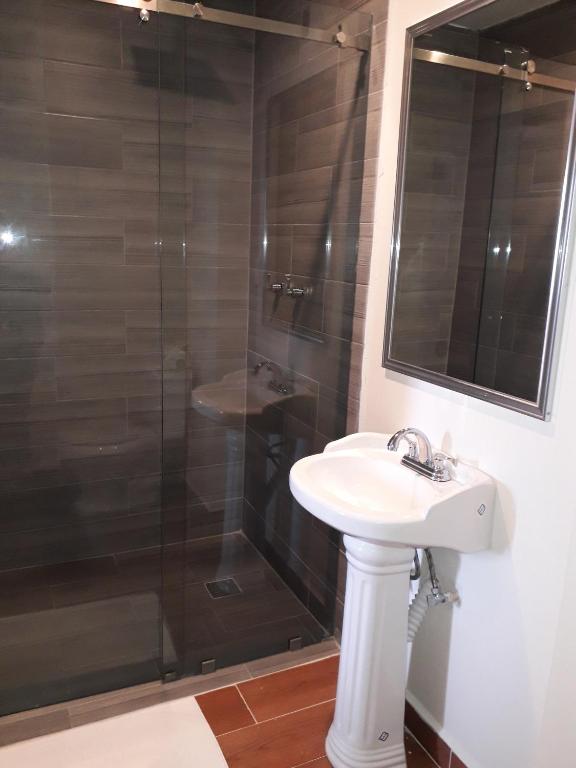 Koupelna v ubytování Hotel Purisima Concepción