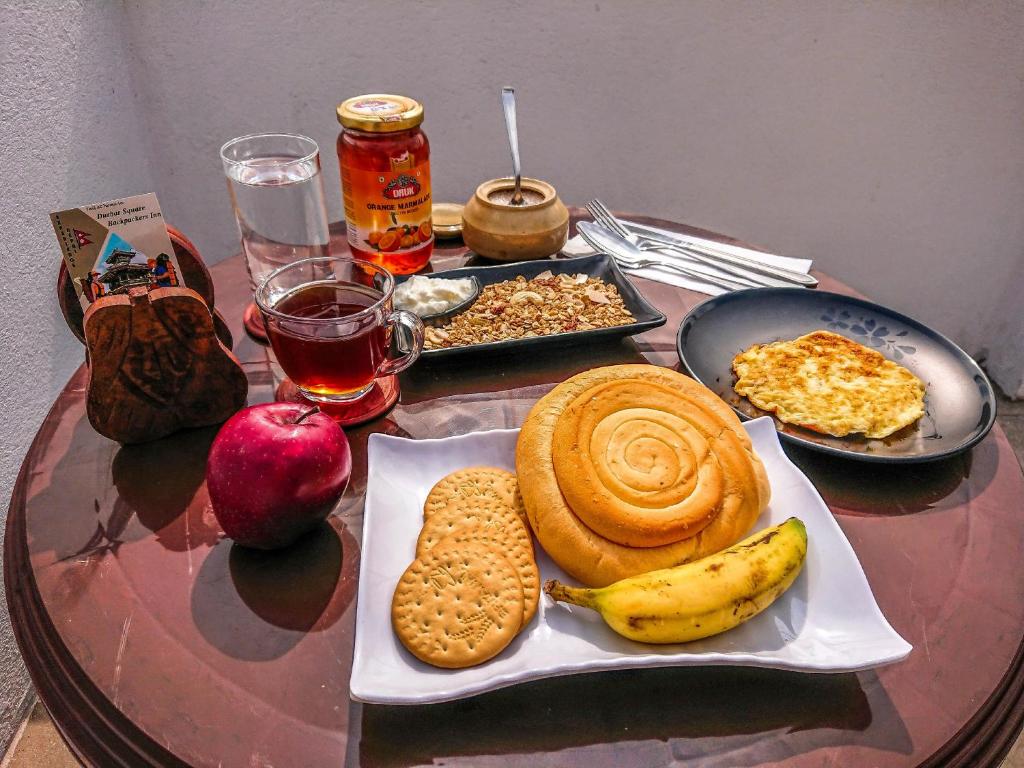 Morgenmad for gæster der bor på Durbar Square Backpackers Inn