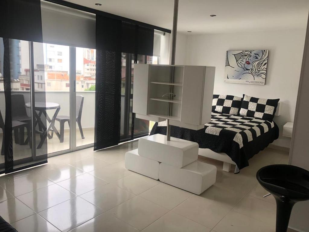 Posezení v ubytování Algo diferente de lo normal, cortinas eléctricas!