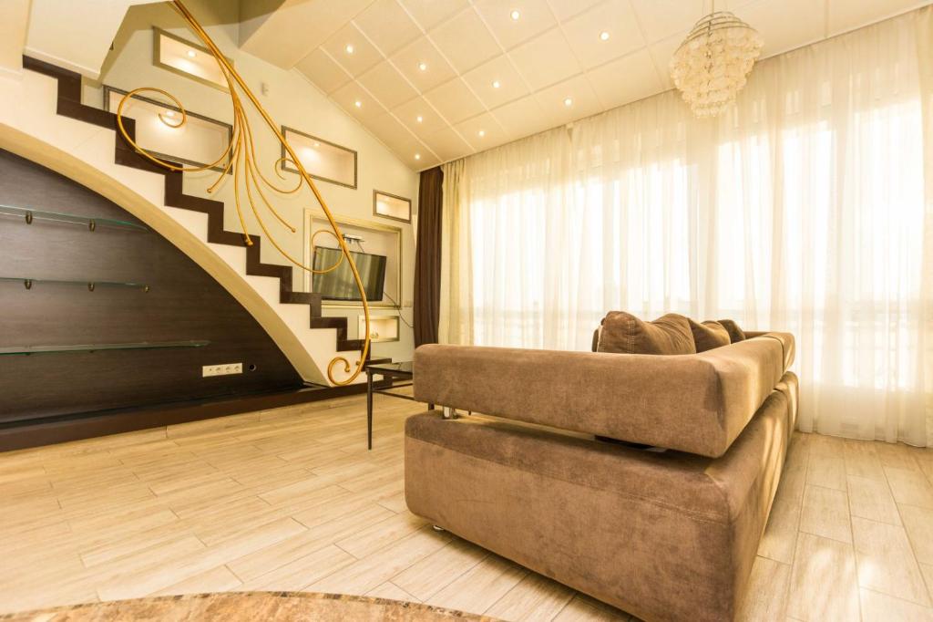 Un lugar para sentarse en Wonderful penthouse in centr of Chisinau