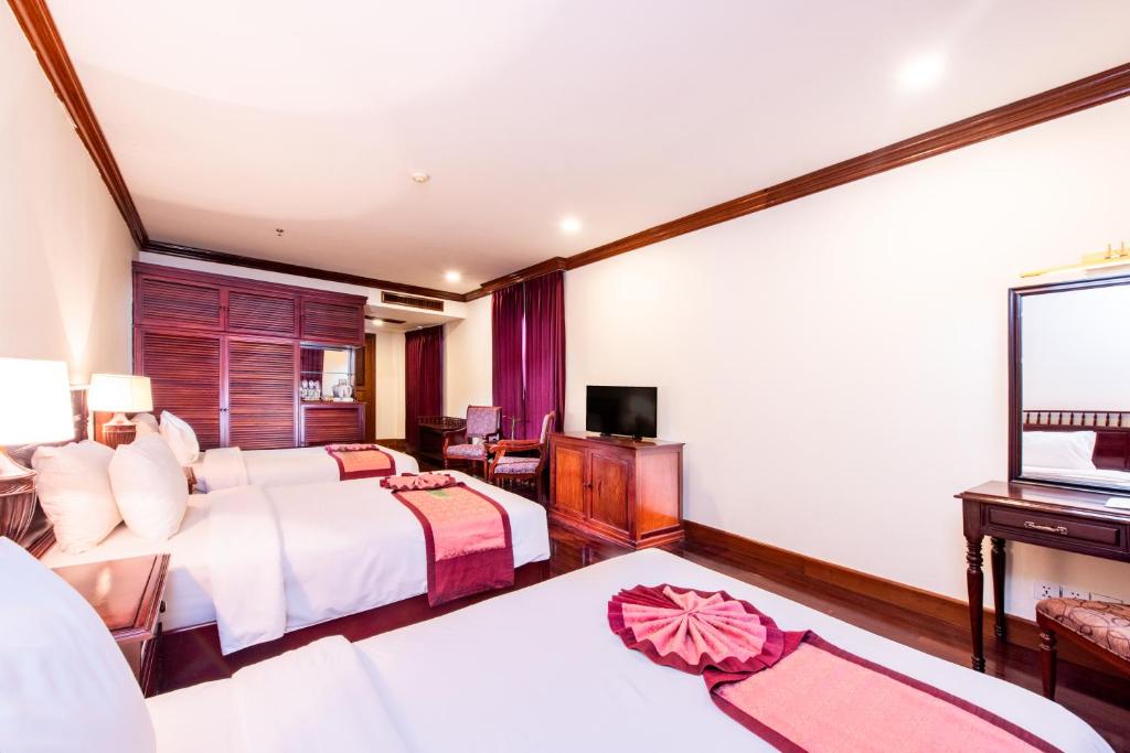 TV a/nebo společenská místnost v ubytování Steung Siemreap Hotel