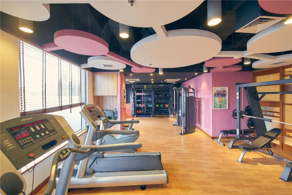 Fitness centrum a/nebo fitness zařízení v ubytování Parkview Hotel