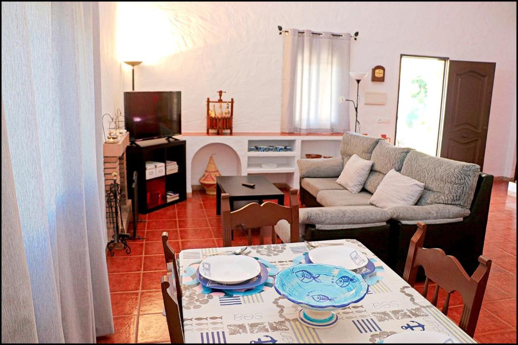Posezení v ubytování Casa Roche Viejo