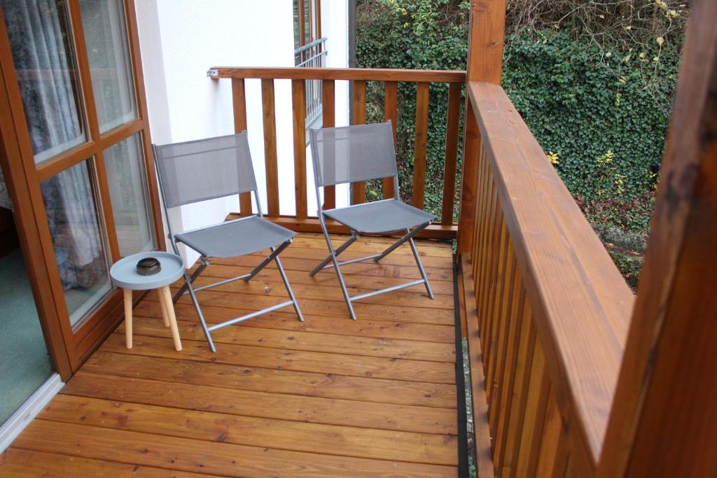 Balkón nebo terasa v ubytování Hotel & Landgasthof Forsthof