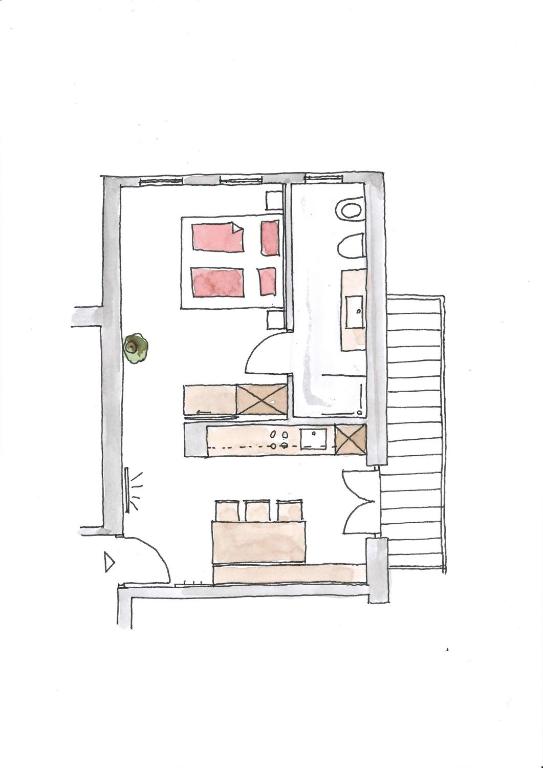Půdorys ubytování Haus Pipperger
