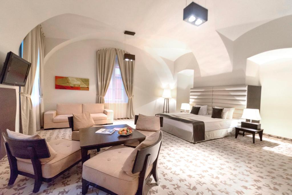 Posezení v ubytování Buda Castle Hotel Budapest