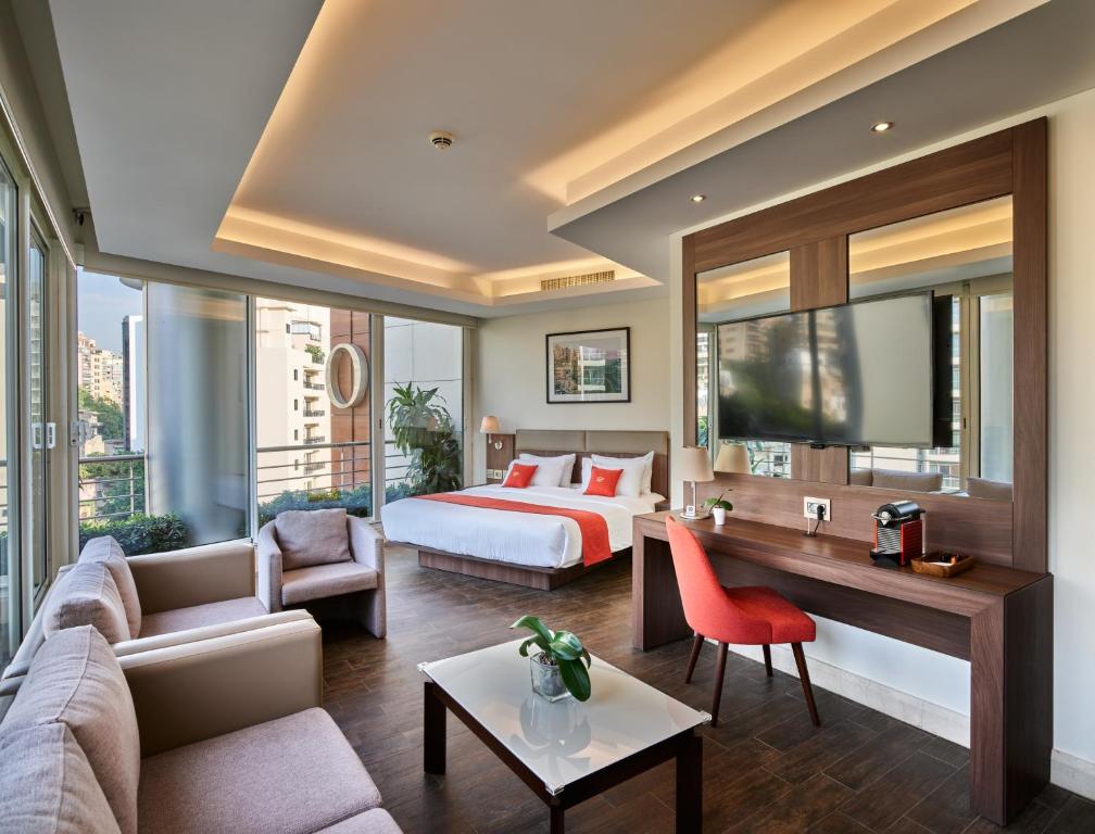 Posezení v ubytování Sodeco Suites