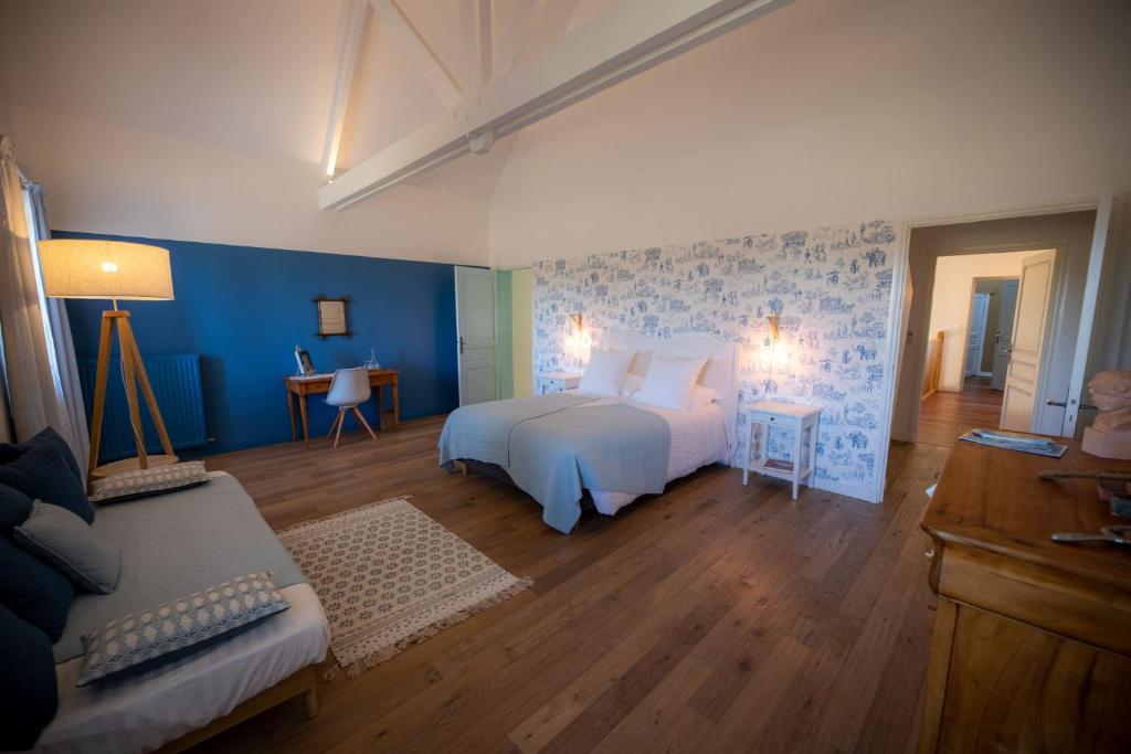 Posezení v ubytování Au Manoir des Loges