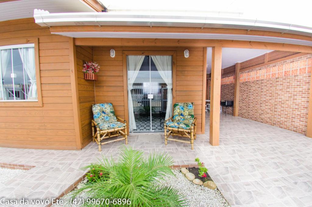 Bygningen som feriehuset ligger i