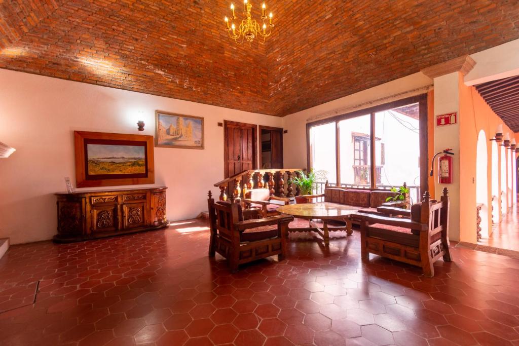 Posezení v ubytování Hosteria del Frayle