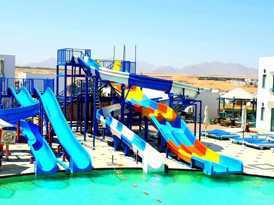 a water slide at a water park at Sharm Holiday Resort in Sharm El Sheikh