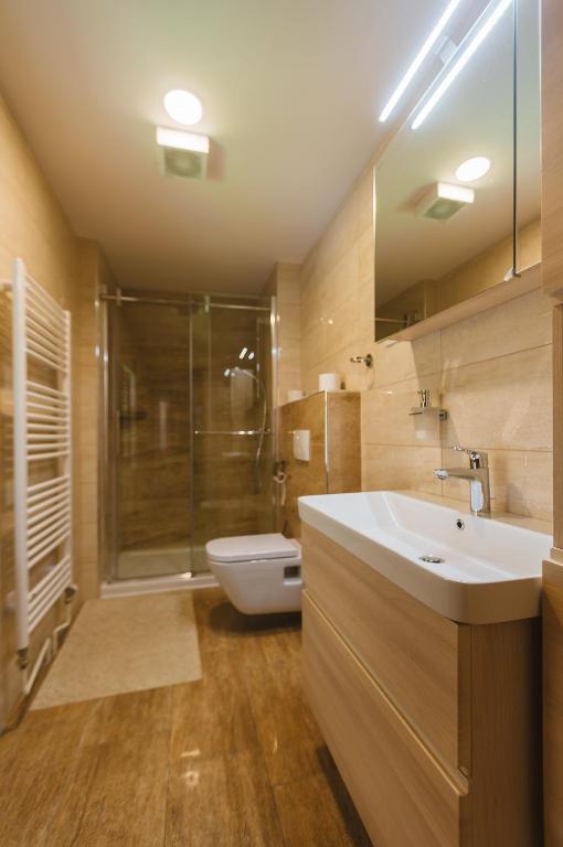 Koupelna v ubytování Apartment Ledrar