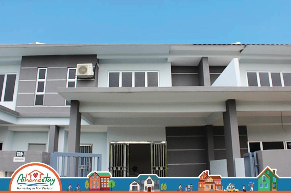 a renderización de una casa en una subdivisión en PD Homestay Famille (near beach) en Port Dickson