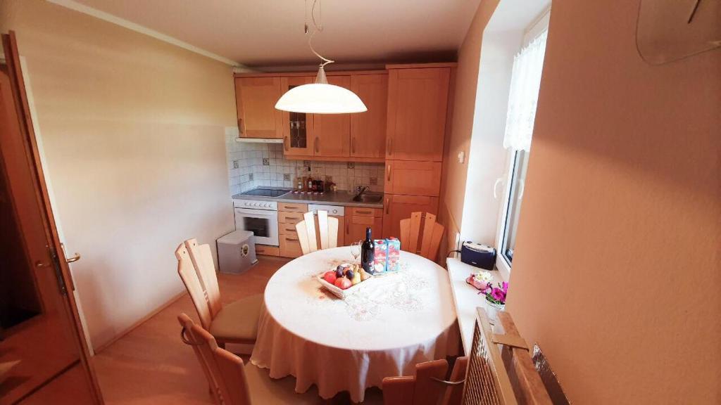 Kuchyň nebo kuchyňský kout v ubytování Apartment Ski Sara Pokljuka