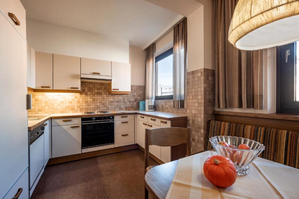 Kuchyň nebo kuchyňský kout v ubytování Aparthotel Andreas Hofer