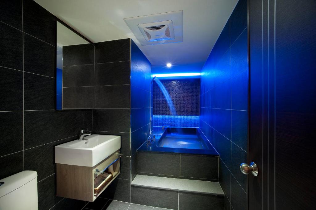 Koupelna v ubytování Seven Fukun Hotel