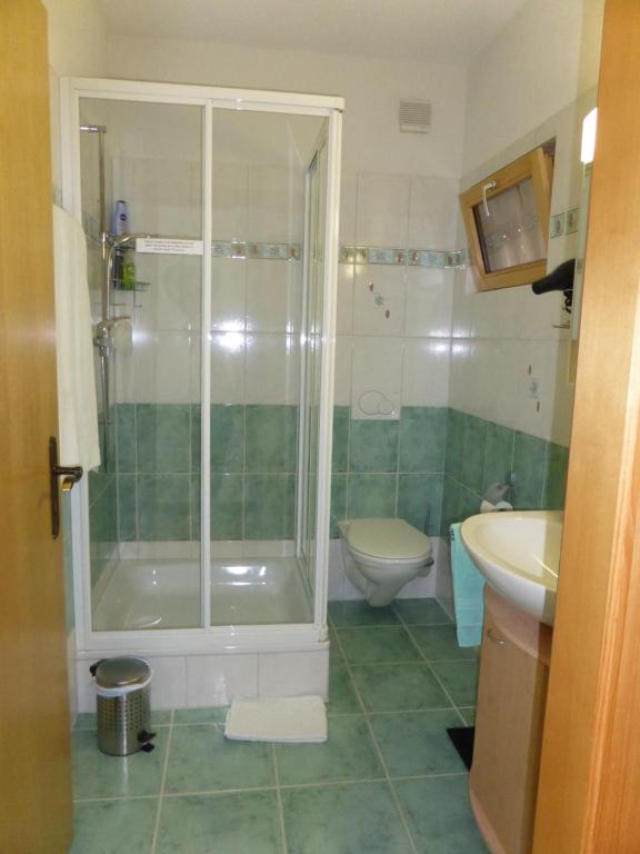 Koupelna v ubytování B&B Les Acacias