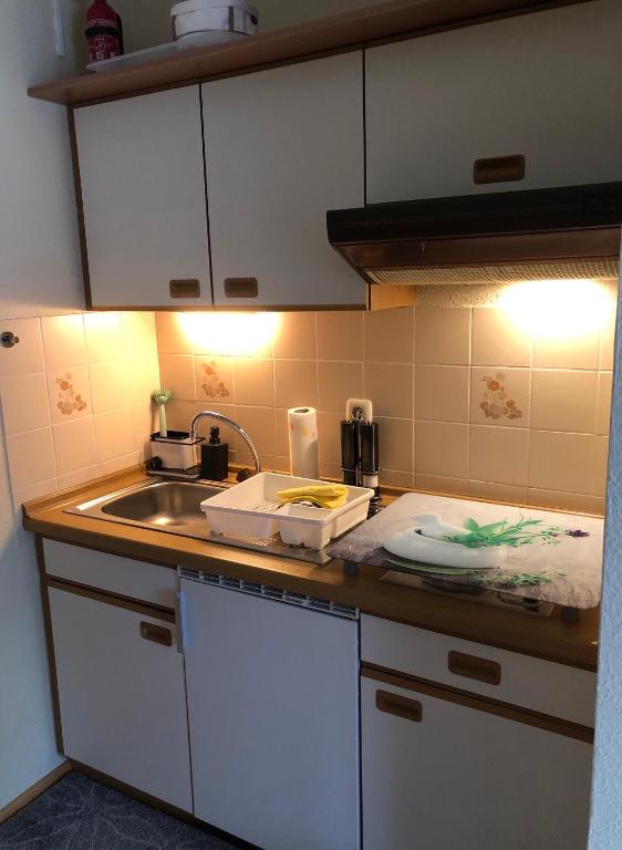 Kuchyň nebo kuchyňský kout v ubytování Fewo Seeresidenz auf Scheid