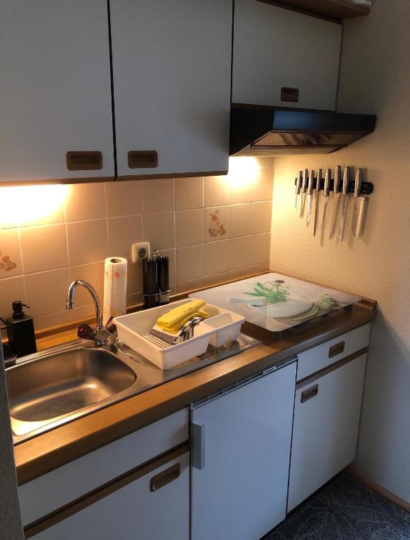Kuchyň nebo kuchyňský kout v ubytování Fewo Seeresidenz auf Scheid