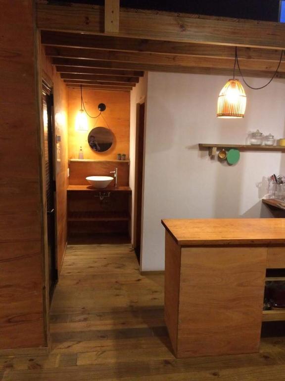 Kuchyň nebo kuchyňský kout v ubytování El cabañon del cuervo