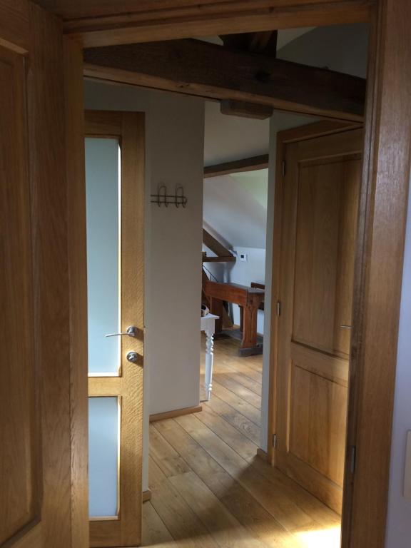 Postel nebo postele na pokoji v ubytování Gîte Saint-Martin de la Fauvette